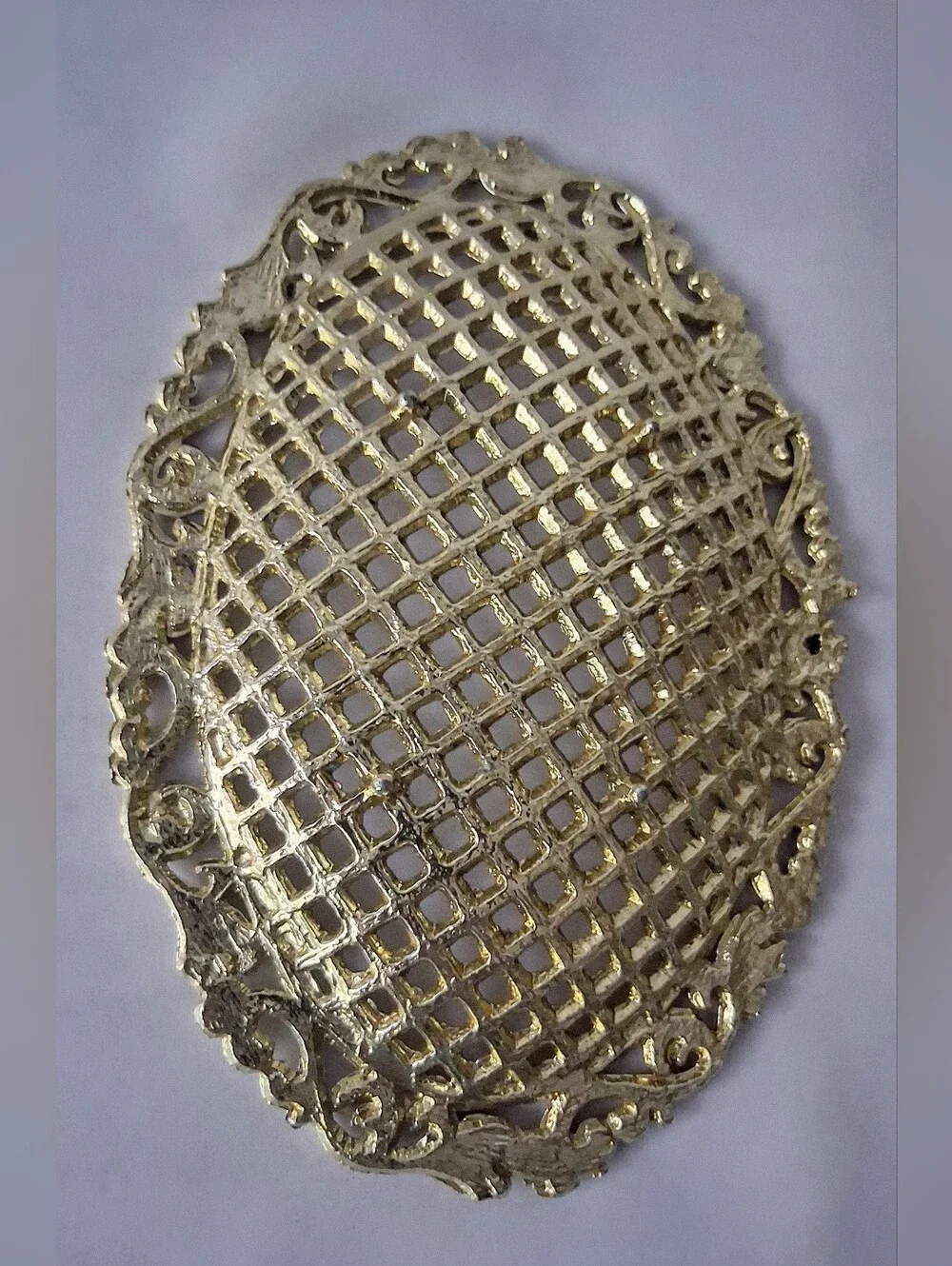 1968 American Tack & Howe Gold Plated Soap Dish - Footed